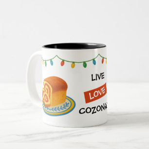 Tasse 2 Couleurs Vivez Riez Cozonac Guirlandes lumineuses roumaines
