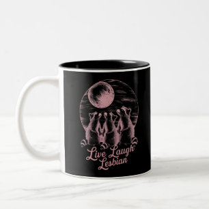 Tasse 2 Couleurs Vivez Riez Lesbienne Raton Laveur Lesbienne Fierté