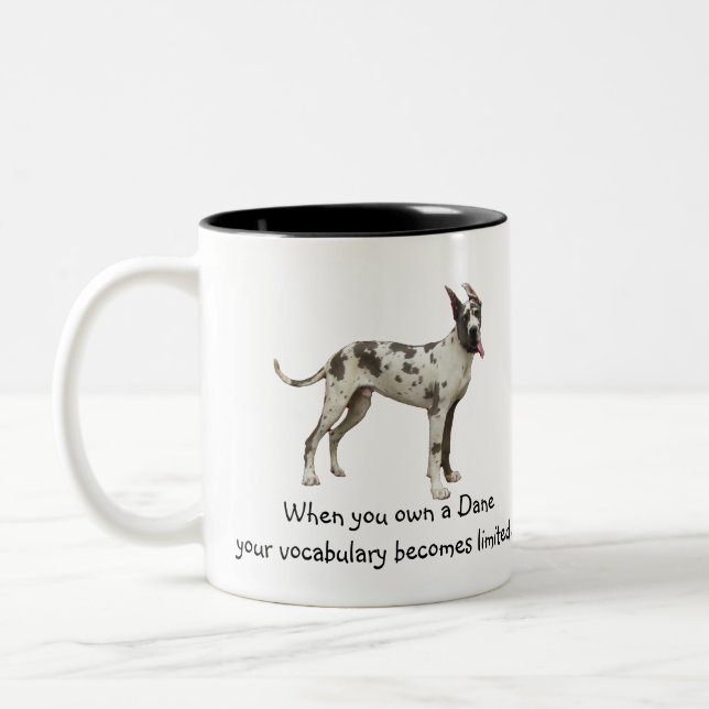 Tasse 2 Couleurs Vocabulaire de Danois (Gauche)