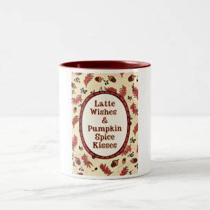 Tasse 2 Couleurs Vœux de Latte et baisers au parfum de citrouille