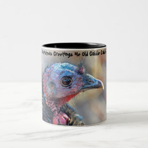 Tasse 2 Couleurs Vœux de Noël Me Old Gobble Gobble