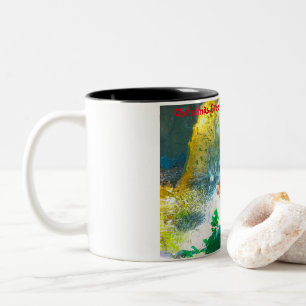Tasse 2 Couleurs Vœux de Noël Mon Chasseur Cueilleur