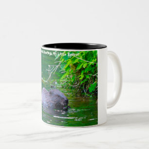 Tasse 2 Couleurs Vœux de Noël Mon petit castor