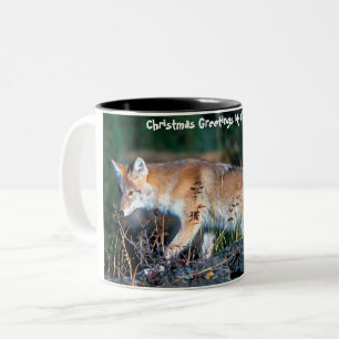 Tasse 2 Couleurs Vœux de Noël Mon Vieux Coyote