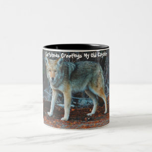 Tasse 2 Couleurs Vœux de Noël Mon Vieux Coyote