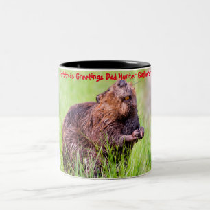 Tasse 2 Couleurs Vœux de Noël Papa Chasseur-Cueilleur