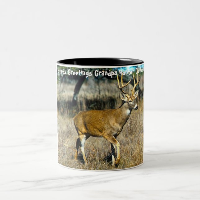 Tasse 2 Couleurs Vœux de Noël Papapi Chasseur-Cueilleur (Centre)