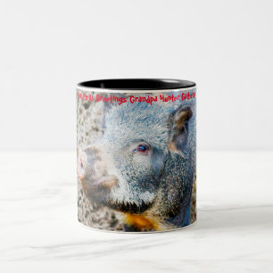 Tasse 2 Couleurs Vœux de Noël Papapi Chasseur-Cueilleur