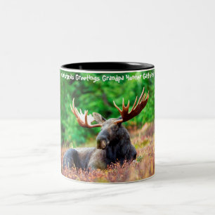 Tasse 2 Couleurs Vœux de Noël Papy Chasseur-Cueilleur