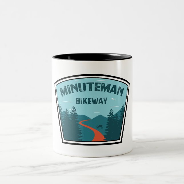 Tasse 2 Couleurs Voie cyclable Minuteman Boston Massachusetts (Centre)