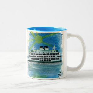 Tasse 2 Couleurs Voile en mer paradisiaque