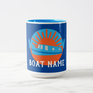 Tasse 2 Couleurs Voilier Narrowboat Canal Bateau Living Pormat Port