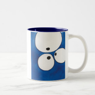 Tasse 2 Couleurs Voir l'oeil pour observer pour observer, bleu,