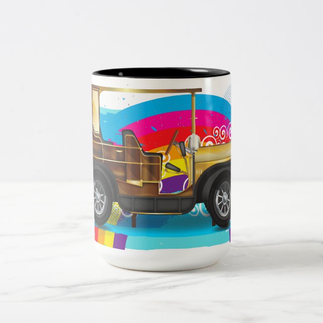 Tasse 2 Couleurs Voiture Classique (Centre)