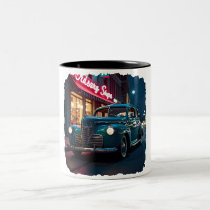 Tasse 2 Couleurs Voiture Classique des Années 1940 sous Lumières Né