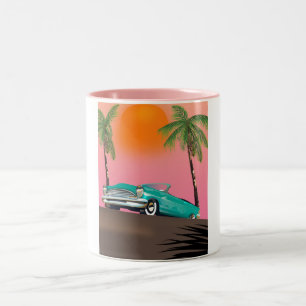 Tasse 2 Couleurs Voiture Classique Vintage Au Paradis