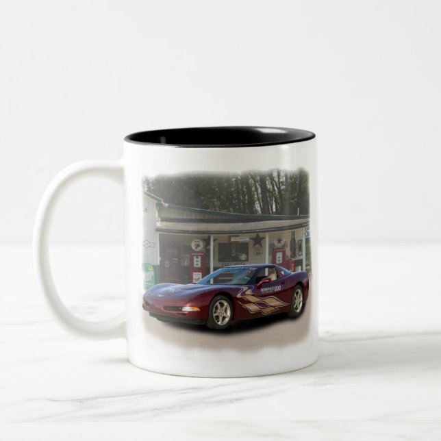 Tasse 2 Couleurs Voiture de course Chevy Corvette 2003 (Gauche)