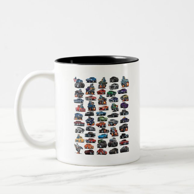 Tasse 2 Couleurs Voitures musicales, Voitures classiques, Camions e (Gauche)