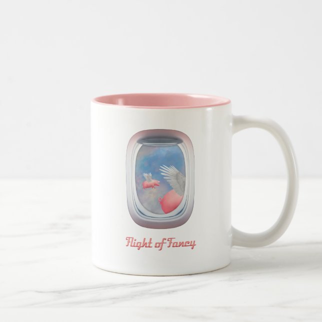 Tasse 2 Couleurs Vol de cochon (Droit)