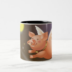 Tasse 2 Couleurs Vol de porc dans le ciel