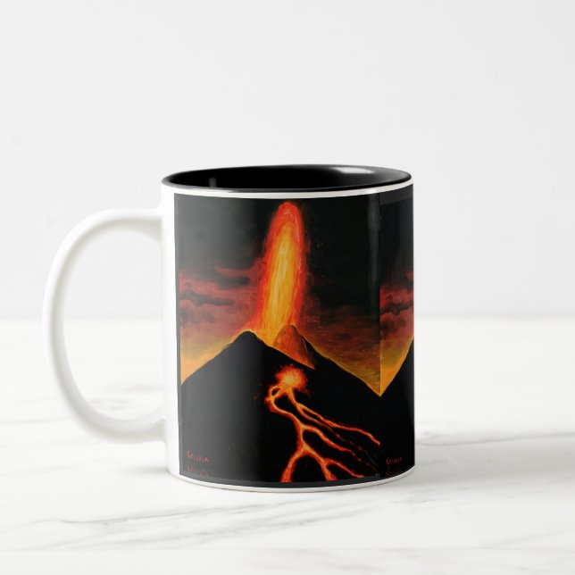 Tasse 2 Couleurs Volcan Cumbre Vieja (Gauche)