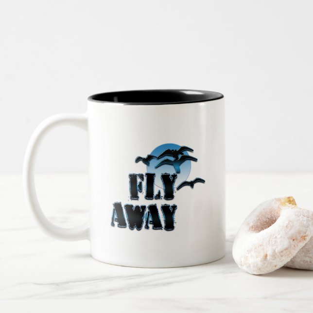 Tasse 2 Couleurs Voler (Avec donut)