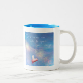 Tasse 2 Couleurs Voler le cochon - Il n'est jamais trop tard pour g