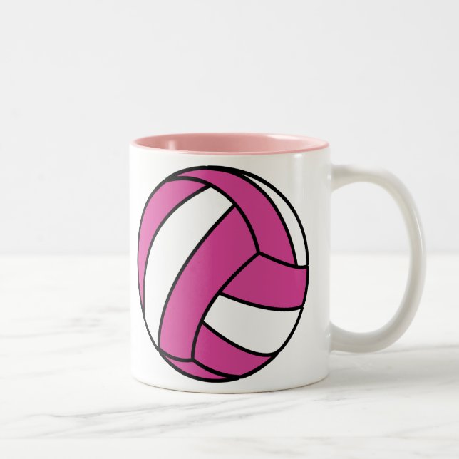 Tasse 2 Couleurs Volleyball rose (Droit)
