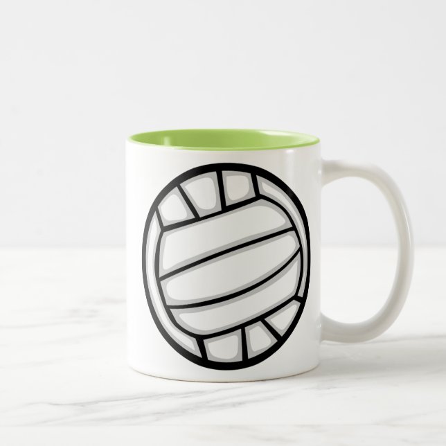Tasse 2 Couleurs Volleyball vert (Droit)