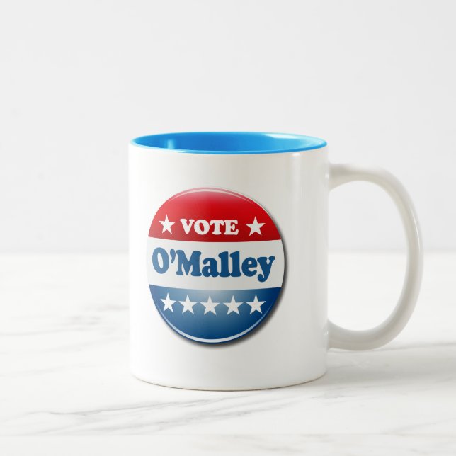 Tasse 2 Couleurs Vote pour O'Malley 2016 (Droit)