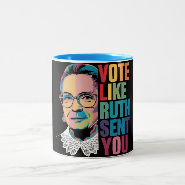 Tasse 2 Couleurs Votez Comme Ruth Vous A Envoyé (Centre)