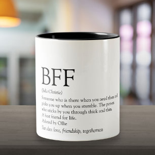 Tasse 2 Couleurs Votre BFF Définition Meilleur Ami Amusant Moderne