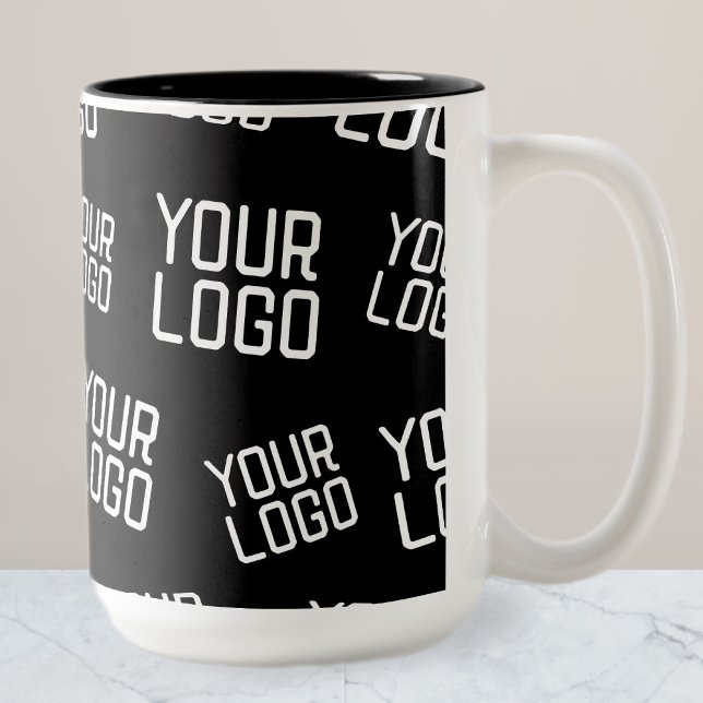 Tasse 2 Couleurs Votre conception ou logo d'entreprise | Placement  (Créateur téléchargé)