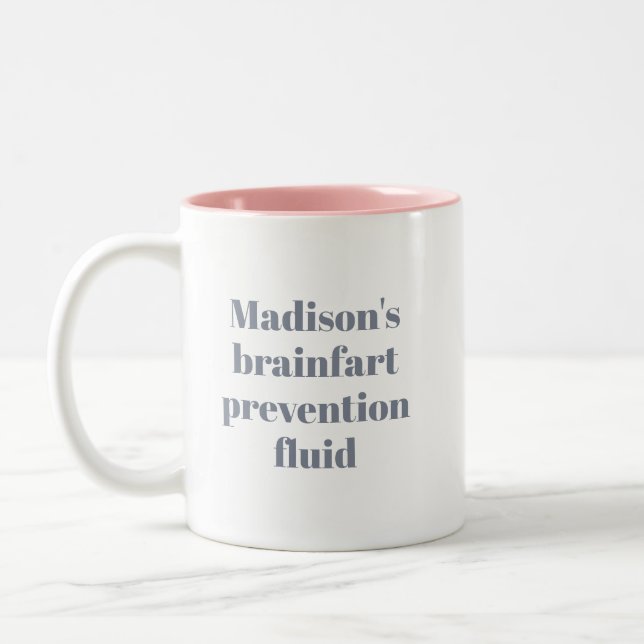 Tasse 2 Couleurs Votre nom / Texte amusant (Gauche)