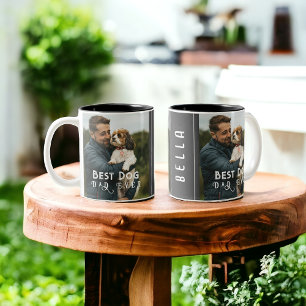 Tasse 2 Couleurs Votre propre photo personnalisée Meilleur Chien Pa