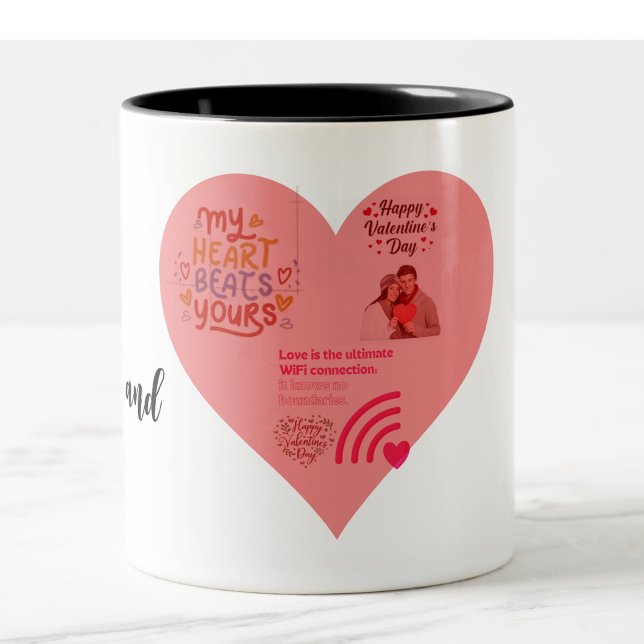 Tasse 2 Couleurs vous et moi, la Saint-Valentin (cute wi fi mug)