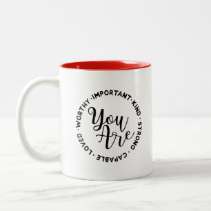 Tasse 2 Couleurs Vous Êtes Important Type Fort   Inspiration