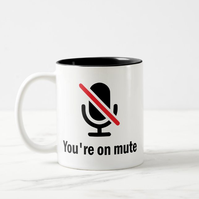 Tasse 2 Couleurs Vous êtes muet, vous êtes muet Funny (Gauche)