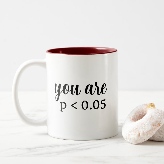Tasse 2 Couleurs Vous Êtes Statistiquement Significatif P < 0,05 (Avec donut)