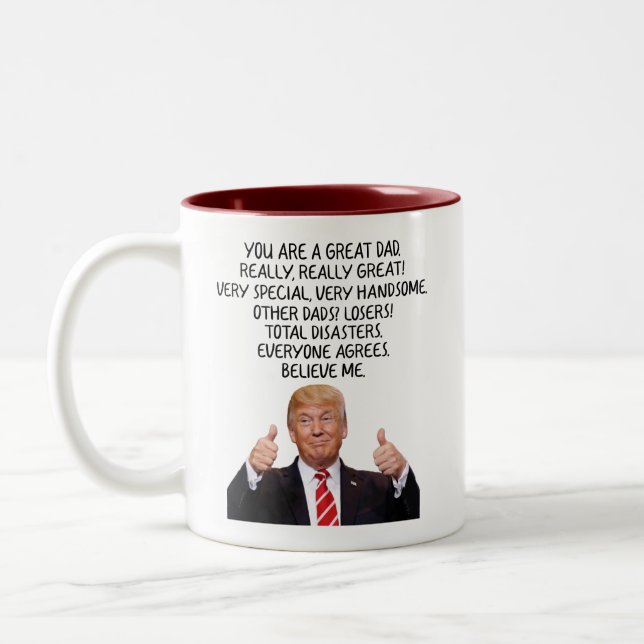 Tasse 2 Couleurs Vous êtes un grand papa Trump (Gauche)