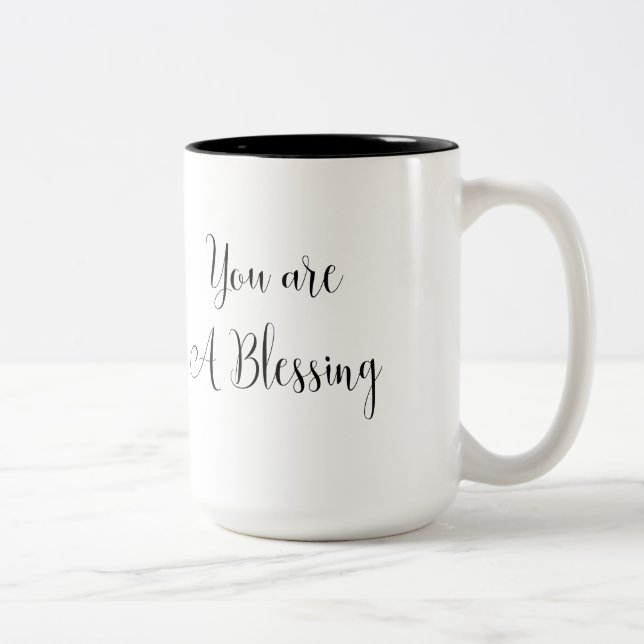 Tasse 2 Couleurs Vous êtes une bénédiction, inspirant le message (Droit)