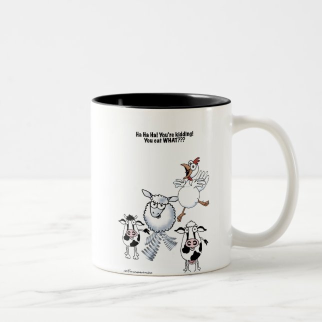 Tasse 2 Couleurs Vous mangez ce qui ? (Droit)