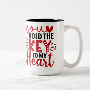 Tasse 2 Couleurs "Vous tenez la clé de mon coeur