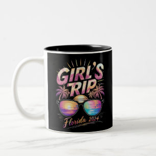 Tasse 2 Couleurs Voyage de filles Floride 2024 Week-end à la plage