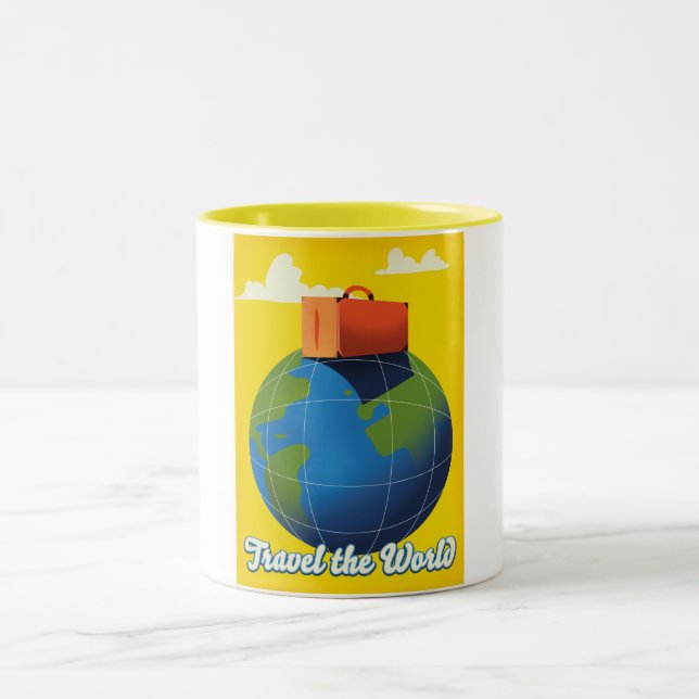Tasse 2 Couleurs Voyagez à travers le Monde (Centre)