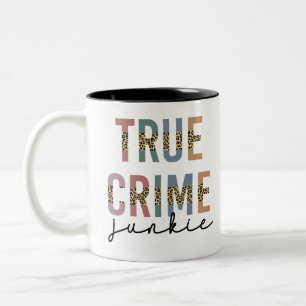 Tasse 2 Couleurs Vrai crime Junkie   Crimes de meurtre montre l'amo