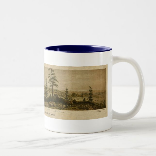 Tasse 2 Couleurs Vue 1860 de Victoria, Vancouver (Droit)