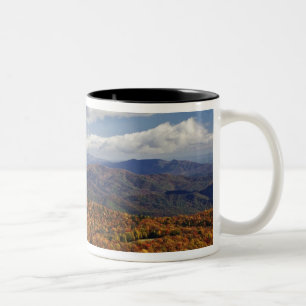Tasse 2 Couleurs Vue automnale des montagnes du sud des Appalaches