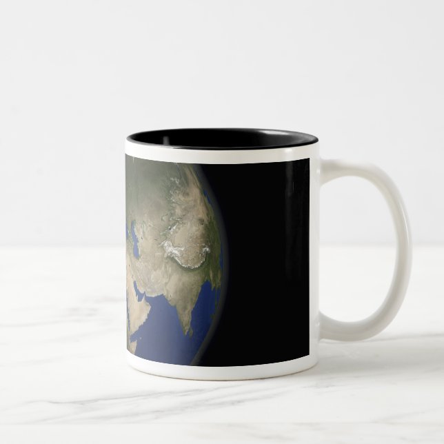 Tasse 2 Couleurs Vue complète de l'Afrique, de l'Europe et du Moyen (Droit)