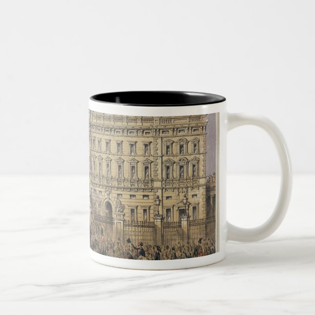 Tasse 2 Couleurs Vue de Buckingham Palace avec une foule dehors (Droit)